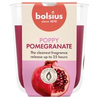 Žvakė, aromatinė Bolsius Poppy Pomegranate, 25 h, raudona sp./rožinė sp.