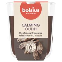 Žvakė, aromatinė Bolsius Calming Oudh, 25 h, ruda sp.