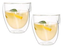 Dvigubo stiklo puodelių rinkinys Twist Double, skaidri sp., 0.220 l