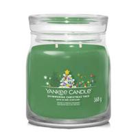 Žvakė, aromatinė Yankee Candle Signature Shimmering Christmas Tree, 35 - 50 h, 368 g, Žalia sp.