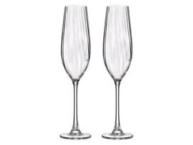 Šampano taurių komplektas Crystal Bohemia Columba Optic, stiklas, 0.260 l, 2 vnt.