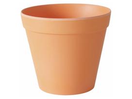 Gėlių vazonas Garden, plastikinis/bambukas, 15 cm x 15 cm, Ø 15 cm, ruda sp.