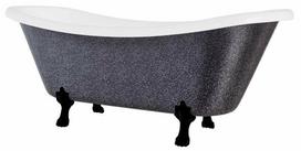 Vonia, laisvai pastatoma Besco Amelia Glam, 190 cm x 77 cm x 69 cm, ovalas, juoda sp./grafito sp.