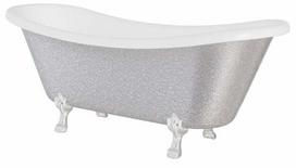 Vonia, laisvai pastatoma Besco Amelia Glam, 190 cm x 77 cm x 69 cm, ovalas, sidabro sp./chromo sp.