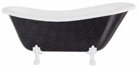 Vonia, įmontuojama Besco Otylia Glam, 160 cm x 77 cm x 69.5 cm, ovalas, balta sp./grafito sp.