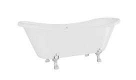 Vonia, laisvai pastatoma Besco Amelia, 190 cm x 77 cm x 69 cm, ovalas, balta sp./chromo sp.