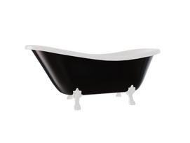 Vonia, laisvai pastatoma Besco Otylia B&W, 170 cm x 77 cm x 69.5 cm, ovalas, balta sp./juoda sp.