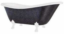 Vonia, laisvai pastatoma Besco Otylia Glam, 170 cm x 77 cm x 68.5 cm, ovalas, balta sp./chromo sp.