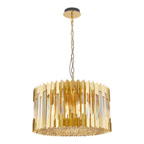 Krištolinis sietynas lubų Milagro Ritz ML0395, E14, 12 x 40 W, skaidri sp./aukso sp., 54 x 54 x 30 cm