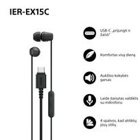 Laidinės ausinės Sony IEREX15CB.CE7, juoda sp.
