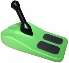 Plastikinės rogės Spartan, juoda sp./žalia sp., 54 cm x 33 cm