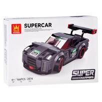 Konstruktorius, automobilis Wange Super Car Super Champions ZA5743, 166 vnt., pilka sp.