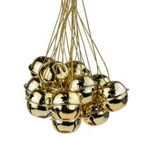 Eglutės žaisliukų rinkinys Bells, aukso sp., 2.5 cm, metalas, 12 vnt.