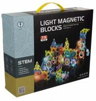 Magnetinis konstruktorius Kruzzel Stem Light 22684, 75 vnt., įvairių spalvų