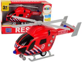 Žaislinis sraigtasparnis Lean Toys Rescue, raudona sp.