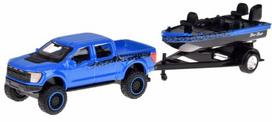Žaislinis visureigis su valtimi Maisto Design Ford F-150 SVT Raptor 2021 ZA5970, mėlyna sp.