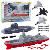 Žaislinių transporto priemonių rinkinys Lean Toys Military Super Army, įvairių spalvų