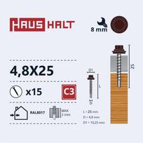 Savisriegis Haushalt, 4.8 mm x 25 mm, 15 vnt.