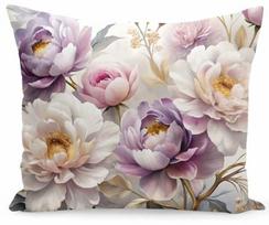 Dekoratyvinės pagalvėlės užvalkalas JMC-130, balta sp./violetinė sp., 50 cm x 60 cm
