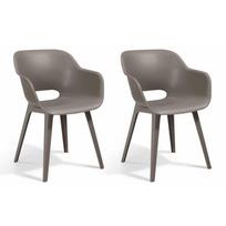 Prekė su pažeista pakuote. Kėdžių rinkinys Keter Allibert Akola Set of 2 seats 422805, ruda/pilka, 56.7 cm x 55.2 cm x 80.1 cm