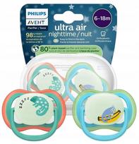 Čiulptukų rinkinys Philips Avent Ultra Air Night, 6+ mėn., mėlyna sp./žalia sp.