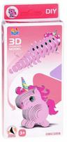 3D dėlionė Unicorn ZA5809, 7 cm x 6.5 cm, rožinė sp.