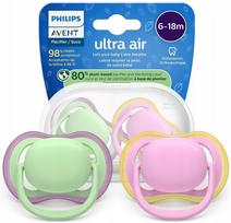 Čiulptukų rinkinys Philips Avent Ultra Air, 6+ mėn., žalia sp./rožinė sp./violetinė sp.