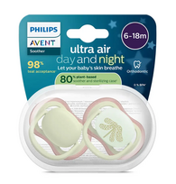 Čiulptukų rinkinys Philips Avent Ultra Air Day & Night, 6+ mėn., smėlio sp.