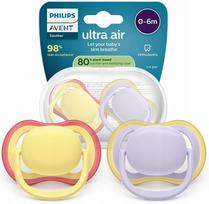 Čiulptukų rinkinys Philips Avent Ultra Air, 0 mėn., raudona sp./geltona sp./violetinė sp.