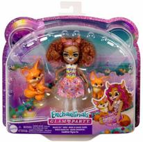 Lėlė su priedais Mattel Enchantimals Glam Party Filigree Fox Family, 15 cm, įvairių spalvų
