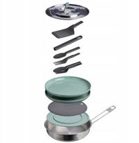 Turistinių indų rinkinys Stanley Wildfare Core Fry Pan Cookset, plastikas/nerūdijantysis plienas, 20 cm, 0.94 l, medžio anglies sp./shale sp.