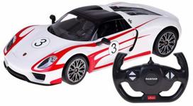 Rc automobilis Rastar Porsche 918 Spyder RC0711, 1:14, balta sp./raudona sp.