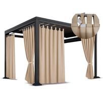 Pavėsinės užuolaidos ZMOK-07, 155 x 220 cm, tamsaus smėlio spalva