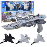Žaislinis lėktuvas Lean Toys Aircraft Carrier 3in1, pilka sp.