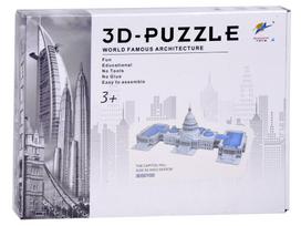 3D dėlionė World Famous Architecture The Capitol Hill, 52 cm x 23.5 cm, 132 vnt., įvairių spalvų