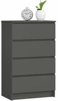 Komoda Akord Furniture Factory K60 KOMMK604SZGRAPK, grafito sp., 99 cm x 40 cm x 60 cm