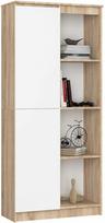 Biuro spinta Akord Furniture Factory R80, ąžuolo sp./balta sp., 180 cm x 35 cm x 80 cm