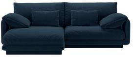 Kampinė sofa Micadoni Torino Structured, tamsiai mėlyna sp., kairinė, 220 x 170 cm x 83 cm