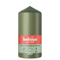 Žvakė, cilindrinė Bolsius, 33 h, žalia sp.