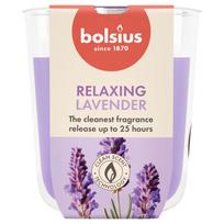 Žvakė, aromatinė Bolsius Relaxing Lavender, 25 h, Violetinė sp.