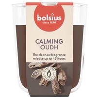 Žvakė, aromatinė Bolsius Calming Oudh, 45 h, ruda sp.
