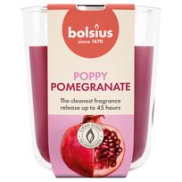 Žvakė, aromatinė Bolsius Poppy Pomegranate, 45 h, Raudona sp./Rožinė sp.