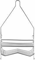 Dušo lentynėlė Mondex Carl, 9 cm x 45.5 cm x 25 cm, sidabro sp.