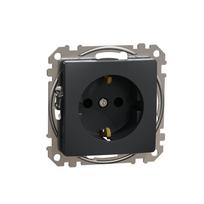 Kištukinis lizdas Schneider Electric Sedna Design SDD114021, su įžeminimu, IP20, antracito sp.