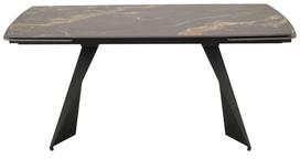 Valgomojo stalas išskleidžiamas Armani, juoda sp./marmuro sp., 165 - 241 cm x 90 cm x 77 cm