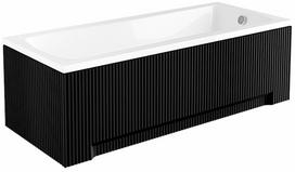 Vonia, įmontuojama Besco Optima, 140 cm x 70 cm x 53.5 cm, stačiakampis, juoda sp.