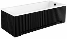 Vonia, įmontuojama Besco Modern, 140 cm x 70 cm x 53.5 cm, stačiakampis, juoda sp.