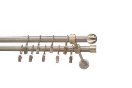 Karnizo komplektas Karpol Eliza Ball, 250 cm, Ø 16 mm, antikinio aukso