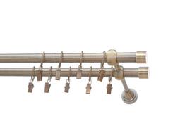 Karnizo komplektas Karpol Eliza Luna, 400 cm, Ø 16 mm, antikinio aukso