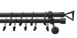 Karnizo komplektas Karpol Olimp Verdi, 250 cm, Ø 19 mm, juoda sp.